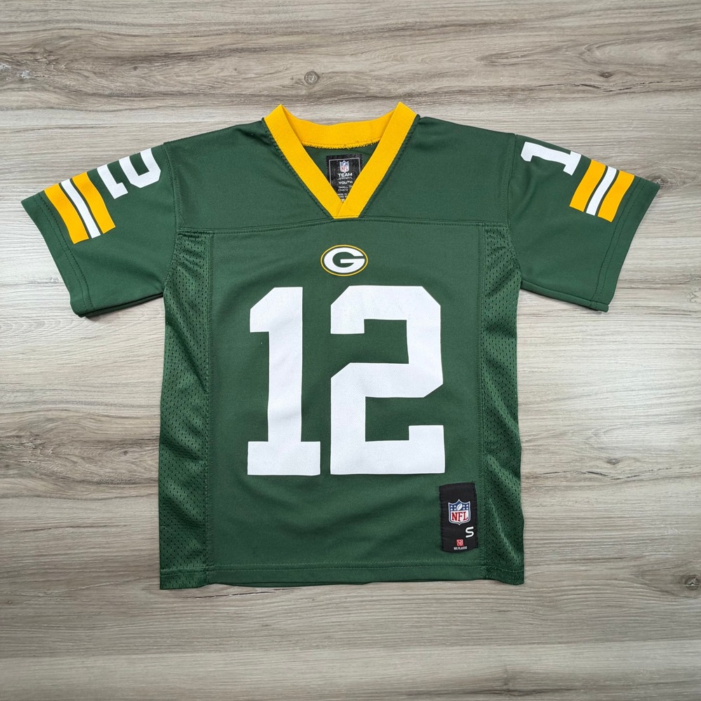 Youth Green Bay Packers Aaron Rodgers 12 Football Jersey‎ Size 8
